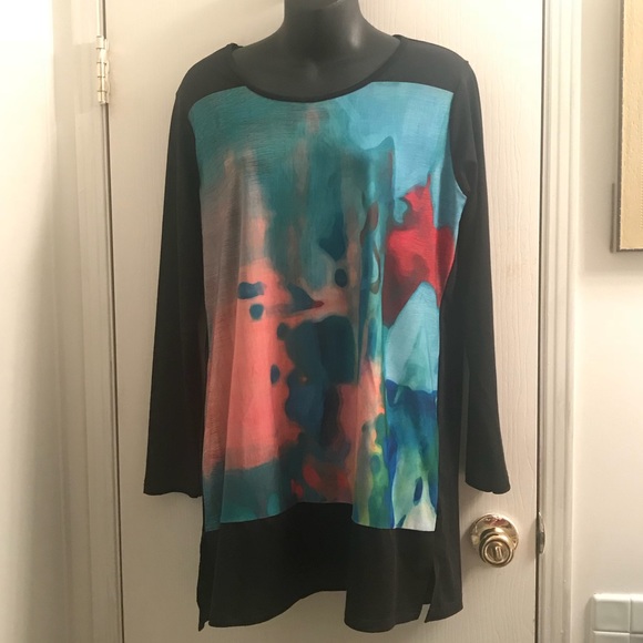Tesoro Moda Tops - (XL) Tesoro Moda Watercolor Top